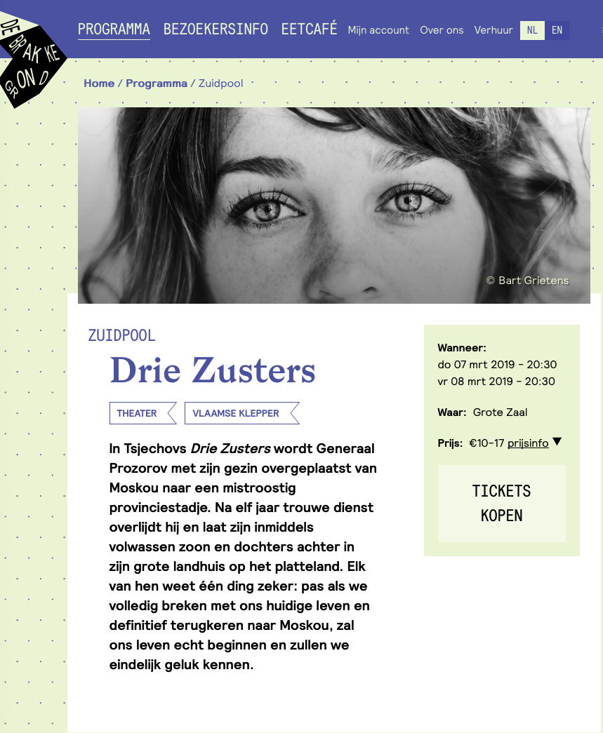 Page internet. Amsterdam. Zuidpool. Drie Zusters. 2019-03-07